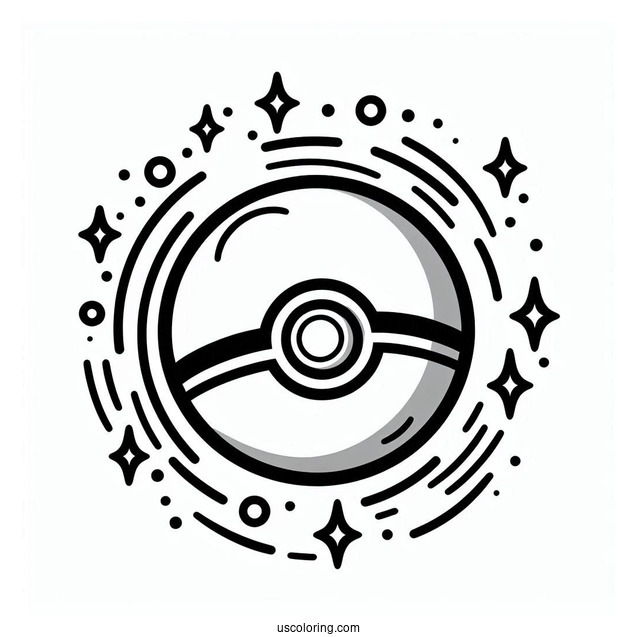 Unite Ball Pokéball Coloring Page