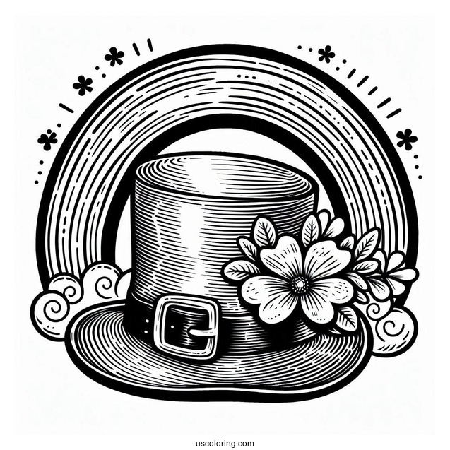 Leprechaun Hat With Full Circle Rainbow