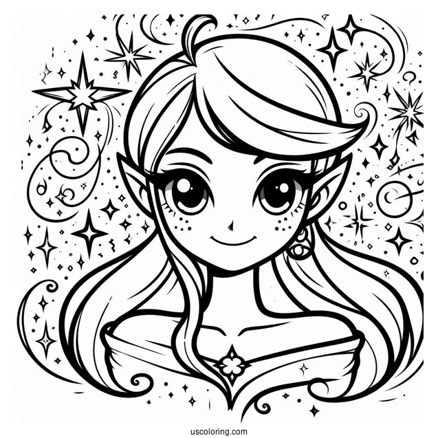 Sparkly Sprunki Coloring Page Of Cast For Kids