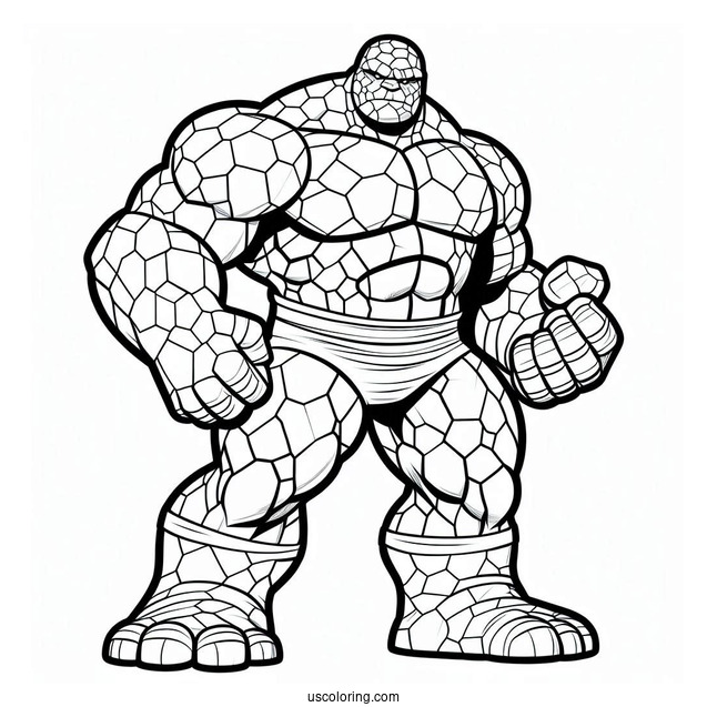Ben Grimm The Thing Coloring Page For Preschoolers
