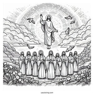 Miracles Of Jesus Coloring Sheet