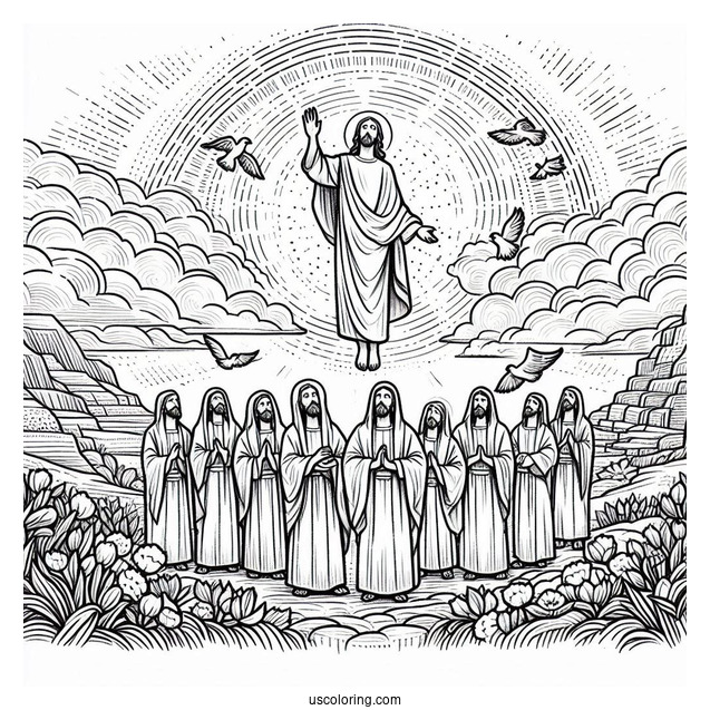 Miracles Of Jesus Coloring Sheet