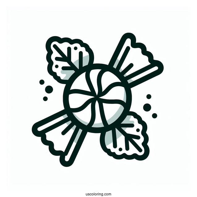Simple Mint Candy To Color