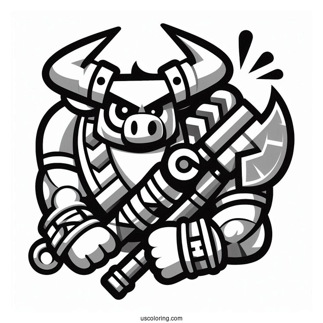 Easy Bull Brawl Stars Coloring Page