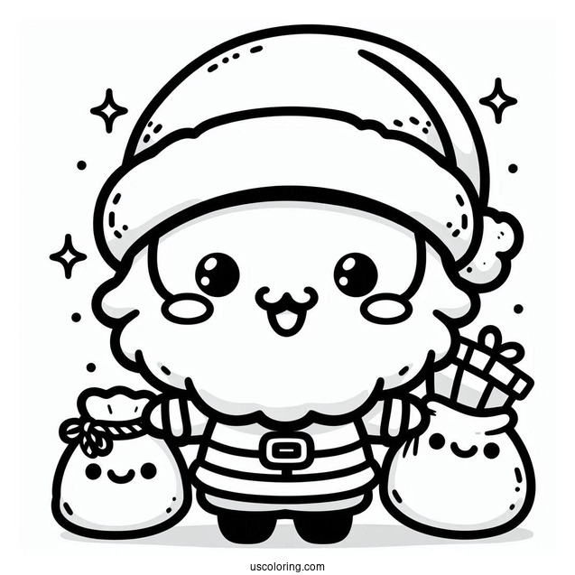 Super Cute Kawaii Santa Claus