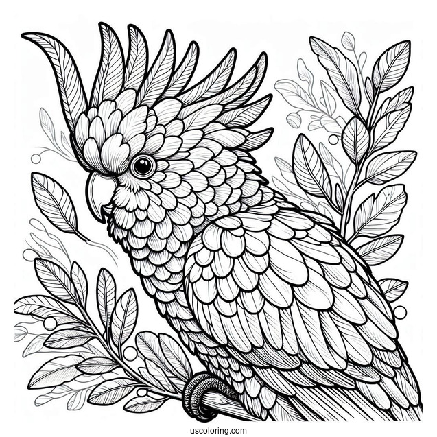 Australian Cockatoo To Color