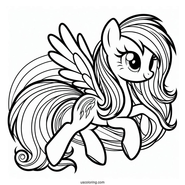 Adult Rainbow Dash Coloring Page