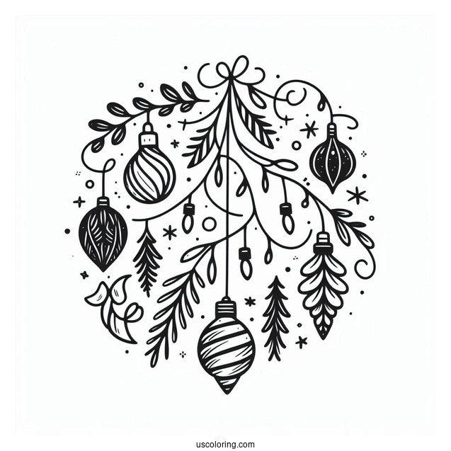 Aesthetic Christmas Lights To Color