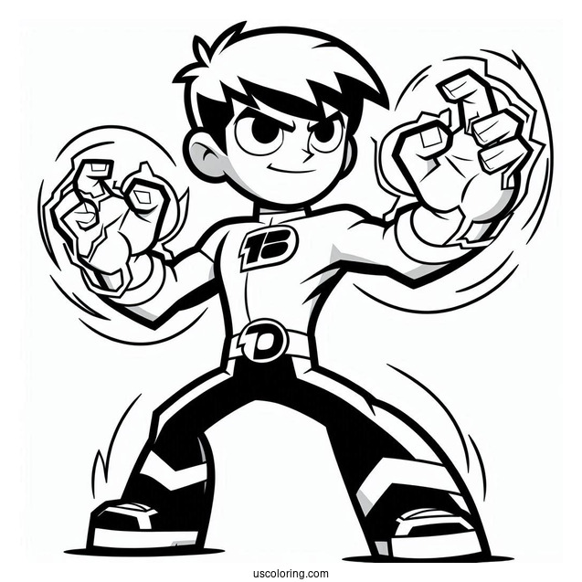 Ben 10 Coloring Page Of Simple Gax Outline
