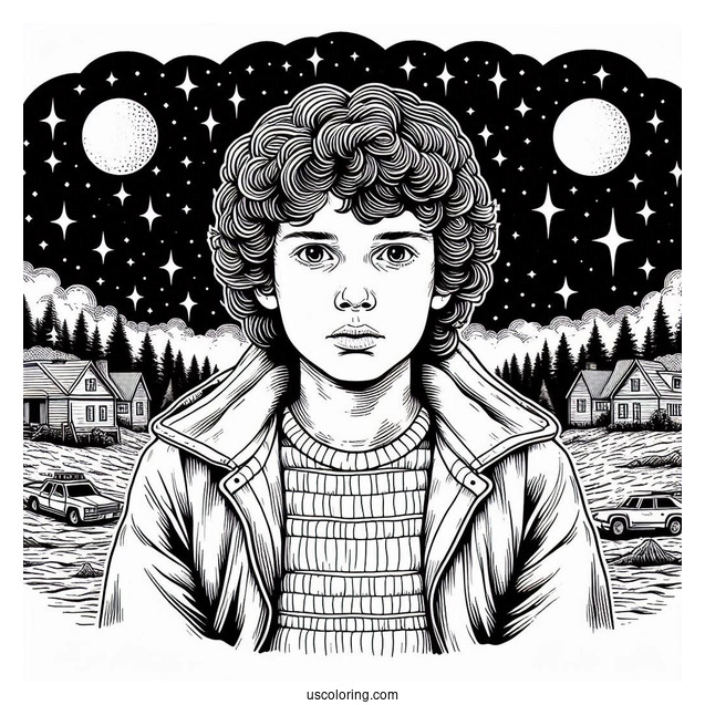 Season 1 Stranger Things Coloring Sheet_