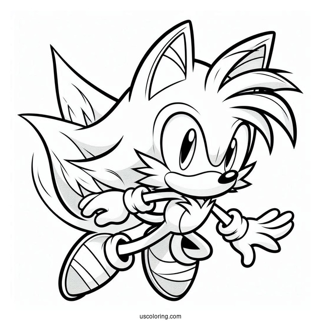 Miles _Tails_ Prower Coloring Sheet