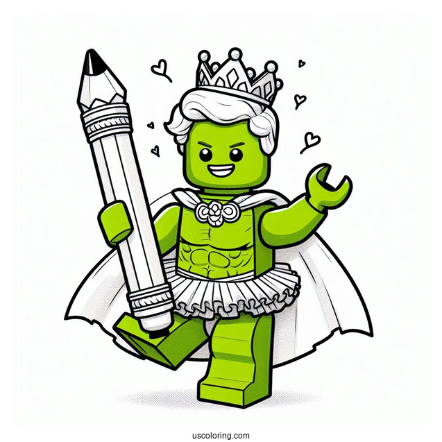 Lego Hulk Coloring In Sheet