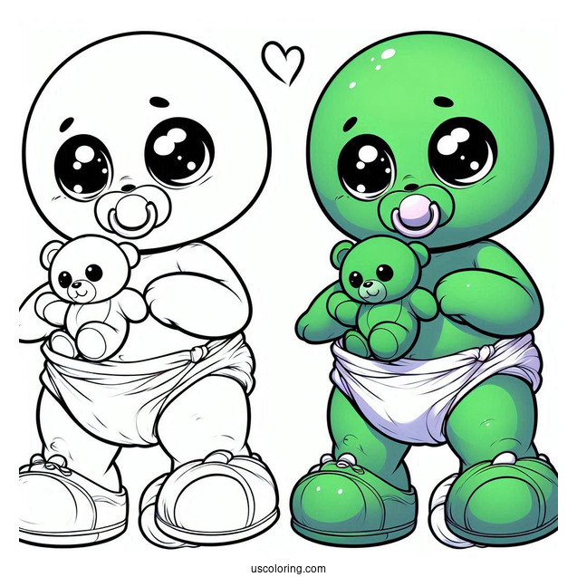 Baby Hulk Coloring Page
