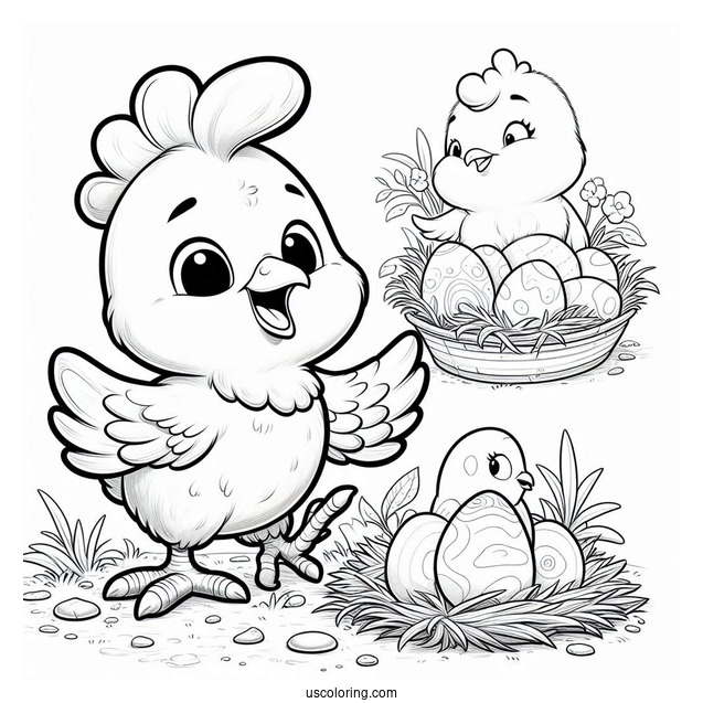 Ace Cluck From Chicken Little To Color