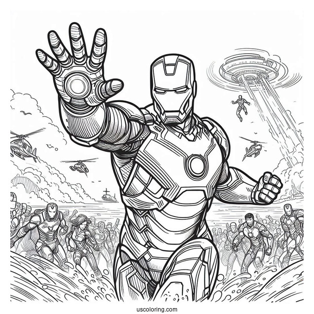 Iron Man In The Middle Of A Fight