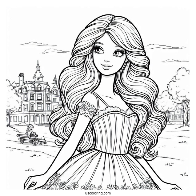 Barbie Walking At The Park