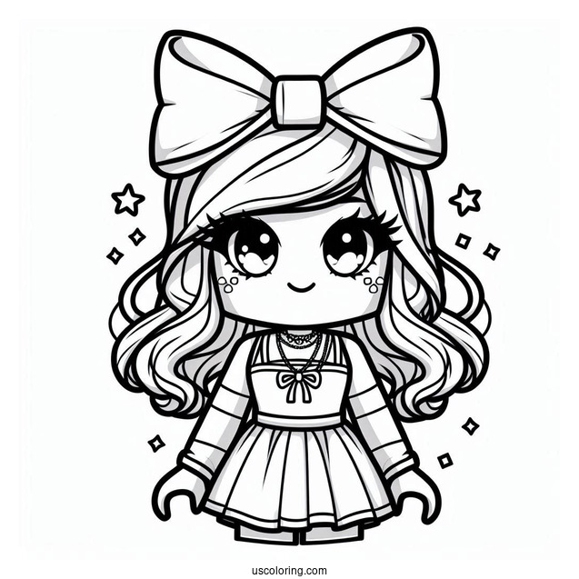 Roblox Girl Coloring Page