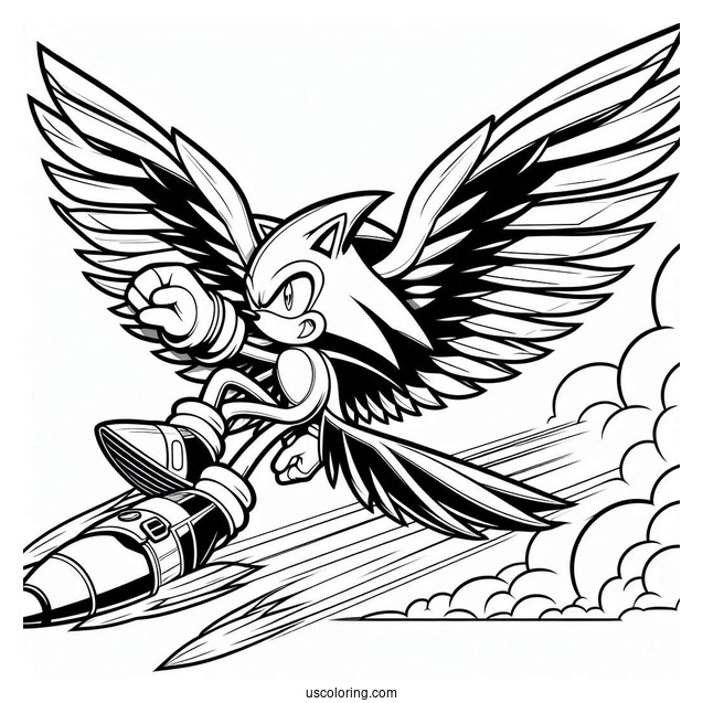 Detailed Jet The Hawk Coloring Page