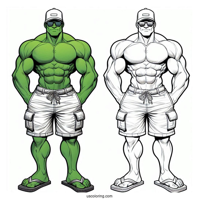 Hulk And Spider Man Coloring Page