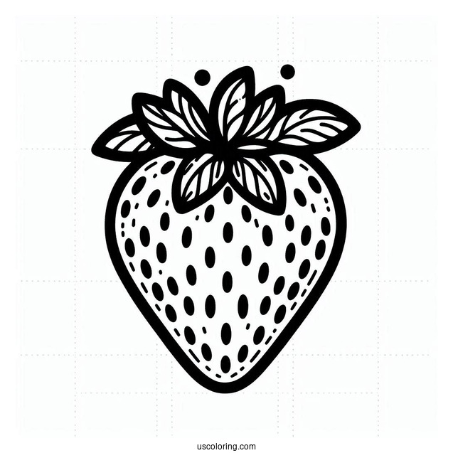 Easy Outline Of Strawberry