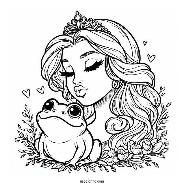 Frog Prince Naveen Pouty Lips Coloring In