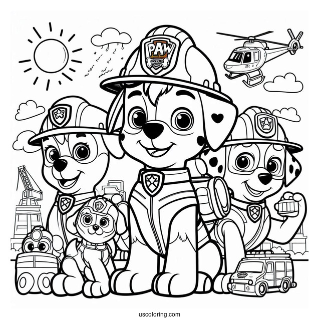 Paw Patrol Friends Coloring Sheet(1)
