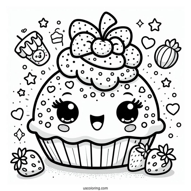 Happy Fifi Fruit Tart Shopkins Coloring In