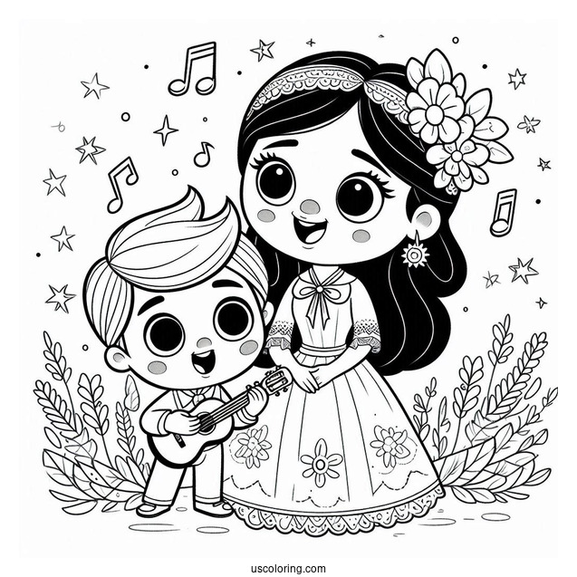 Sing Coloring Page Of Rosita With Her Son Sing