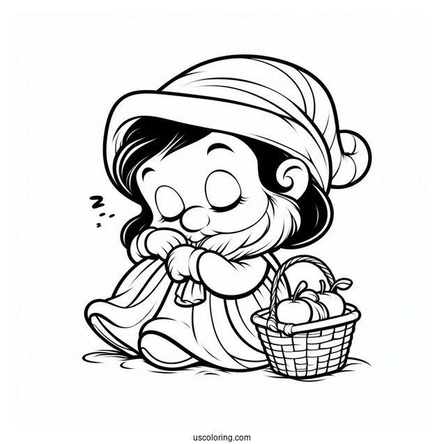 Snow White Coloring Pages Of Sneezy Dwarf For Kids