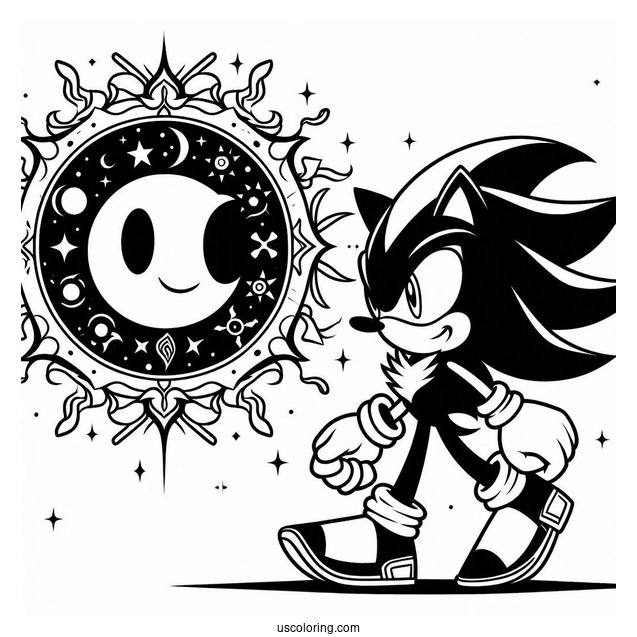 Shadow Coloring Page And Sonic The Hedgehog Poster