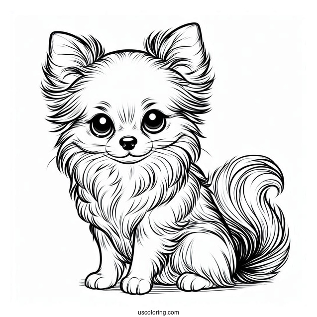 Furry Chihuahua Coloring Page