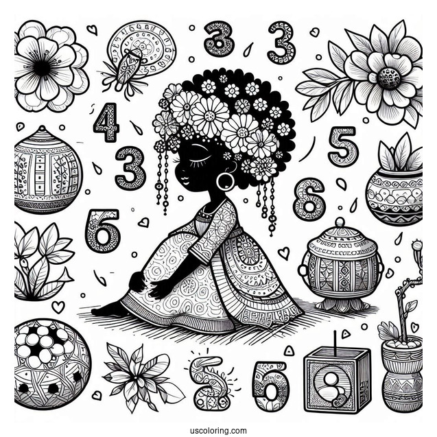 Simple 18 Numberblocks Coloring Page For Kids