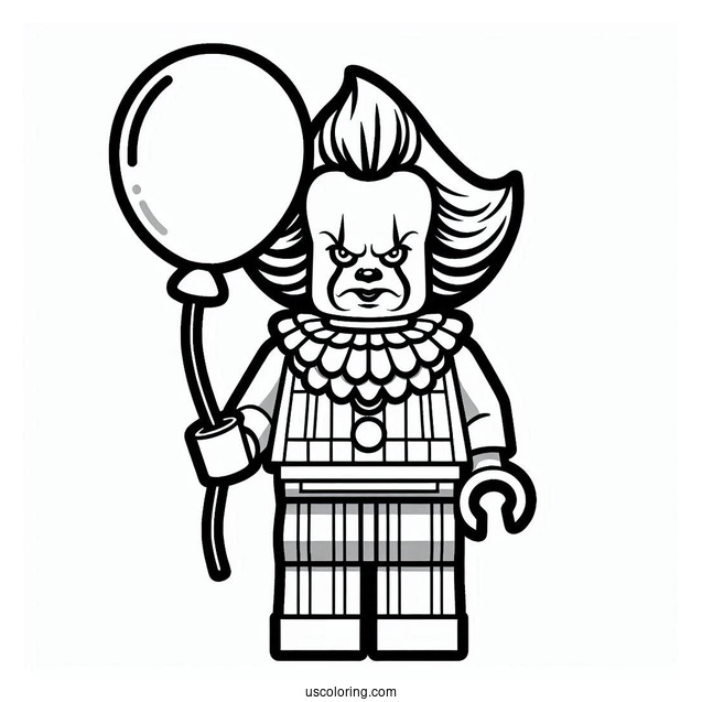 Lego Pennywise Coloring Sheet For Kids