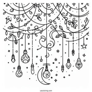 Aesthetic Christmas Lights To Color