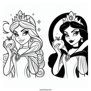 Coloring Sheet Of The Evil Queen
