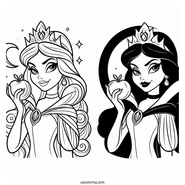 Coloring Sheet Of The Evil Queen