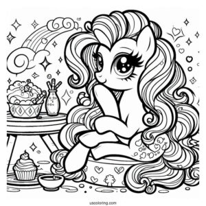 Equestria Girls Pinkie Pie Coloring Page In A Party