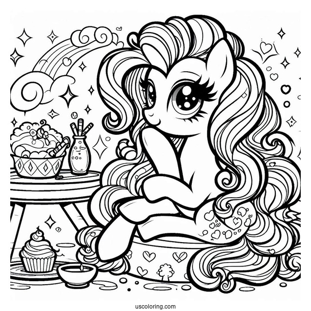Equestria Girls Pinkie Pie Coloring Page In A Party