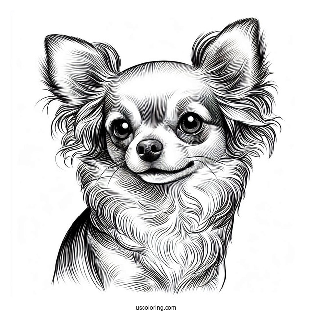 Realistic Chihuahua Coloring Page