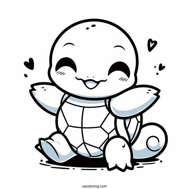 Squirtle Coloring Page Of Shell Shield Pokemon Card