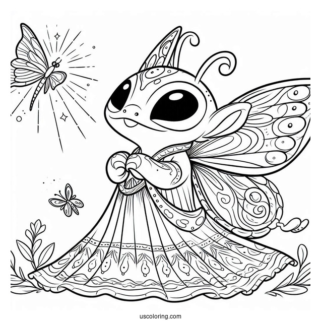 Simple Coloring Page Of Ray Firefly