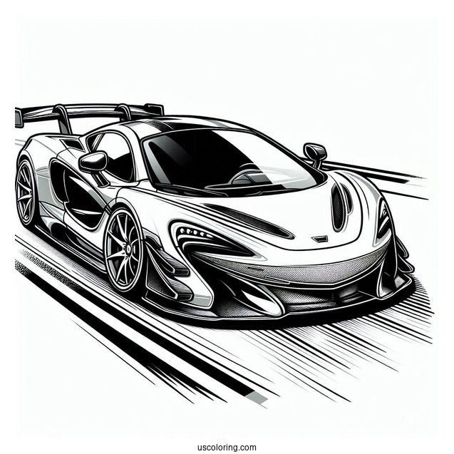McLaren Coloring Page For Kids