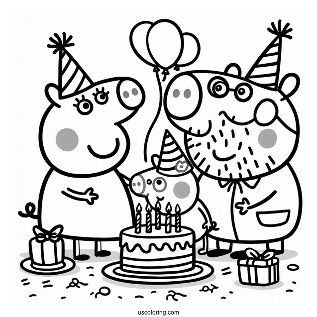 Peppa Pig With Friends At Birthday Party