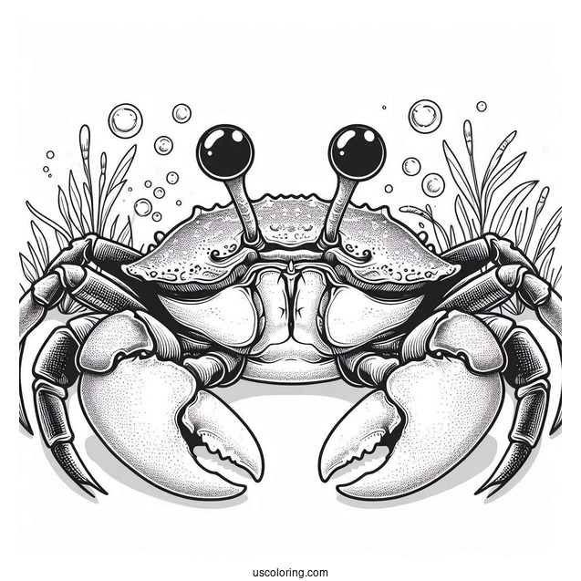 Male Mud Crab Coloring Page