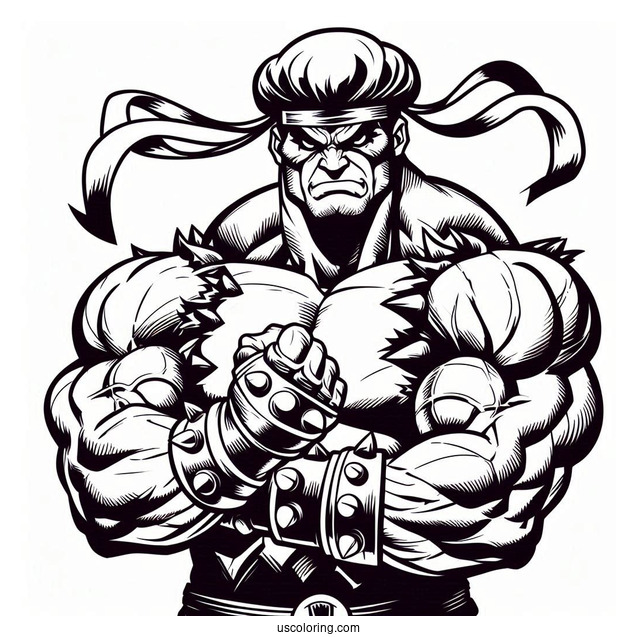 Street Fighter Coloring Page Of Evil M Bison