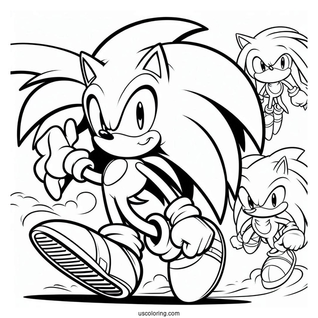 Sonic And Knuckles Coloring Sheet