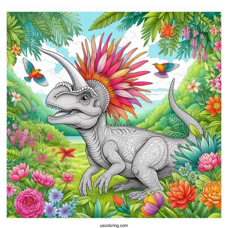Parasaurolophus Coloring Pages Featured Image