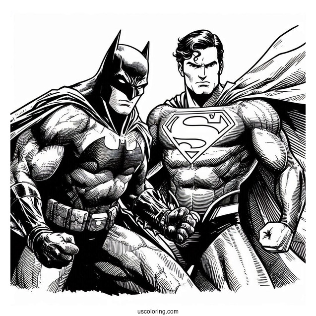 Batman Vs Superman Coloring Page