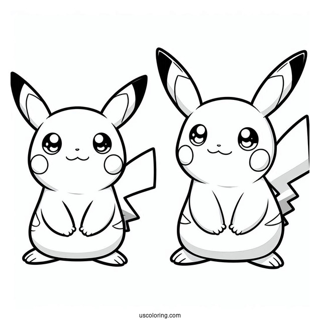 Pikachu Libre Coloring Sheet
