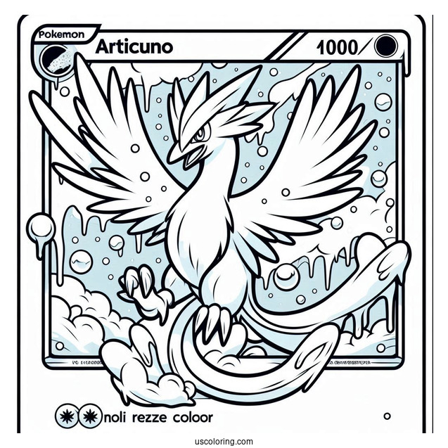 Articuno Freeze Dry Pokemon Card Coloring Page